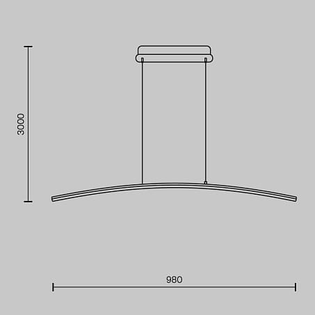 Алюминиевый светодиодный подвесной светильник Maytoni Кривая ARCH-00010842 - Вид №1