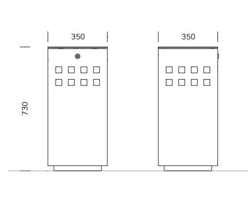 Нержавеющая сталь открытый мусорный бак BENKERT BANKE мусорное ведро ARCH-00130298 - Вид №2