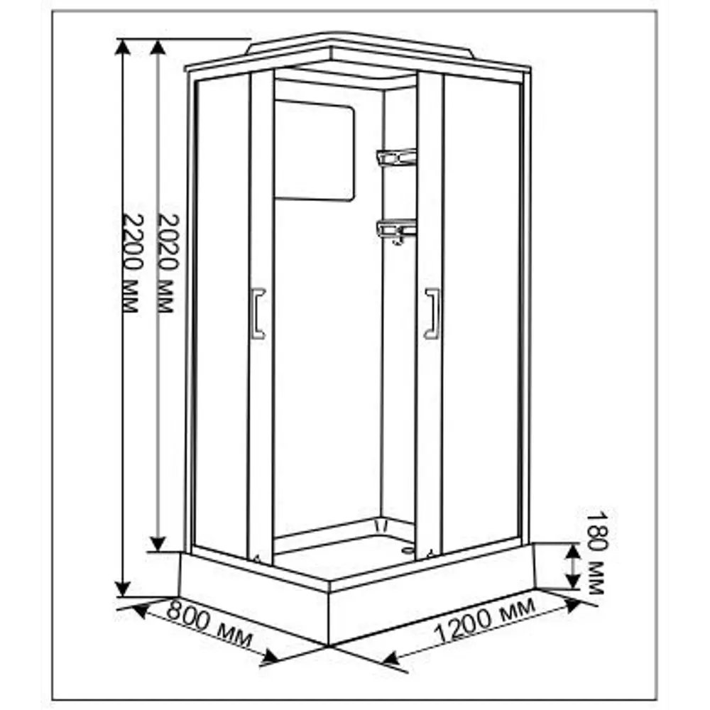 Душевая кабина Sensea Cube низкий поддон 120x80 см 82422706 STLM-2057971 - Вид №11