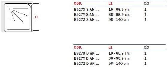 INDA® Распашная дверь с двумя неподвижными элементами Azure B928/b927/b978/b977 - Вид №3