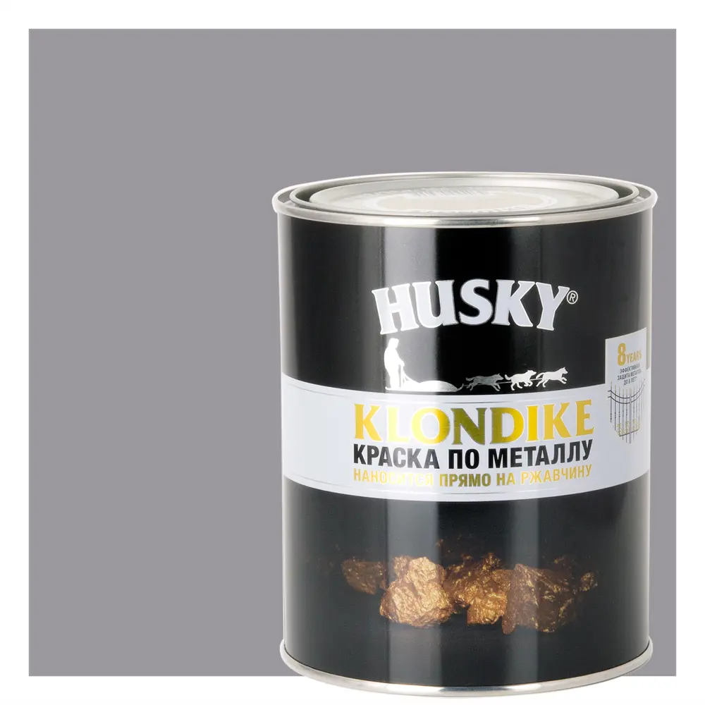 Husky Klondike - Антикоррозионная краска по металлу светло-серый глянец 0,9 л 84391764 STLM-0049014