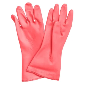 Перчатки латексные с хлопковым напылением Хозяюшка Мила размер M