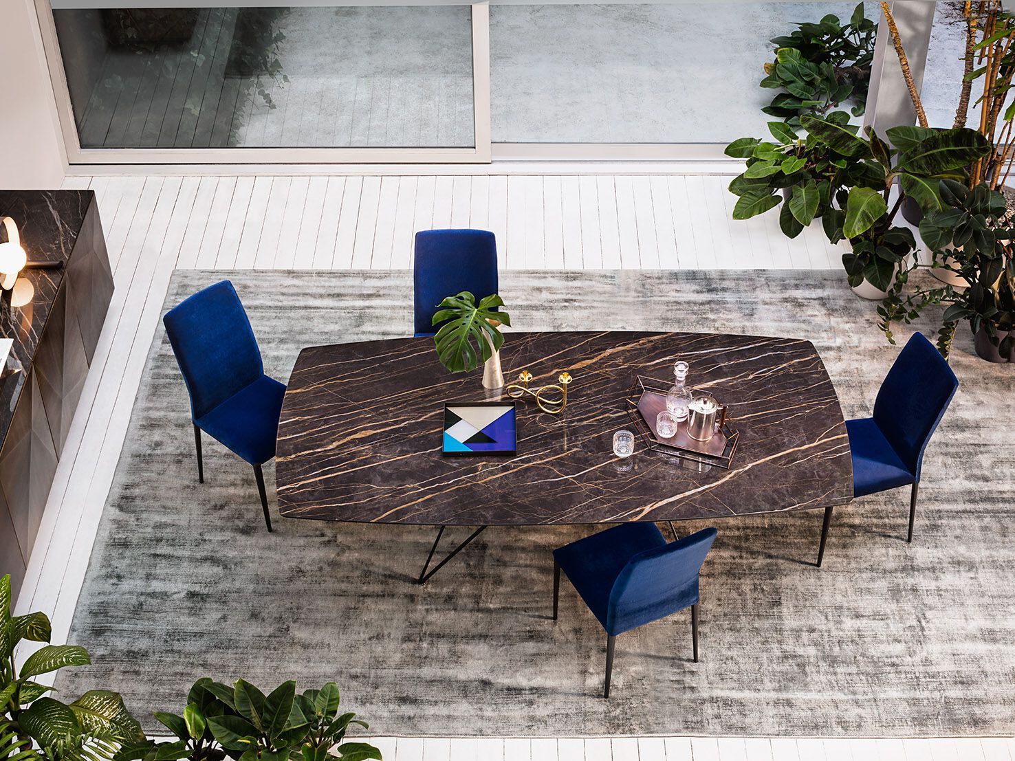 Фиксированный стол с керамической столешницей RIFLESSI ARCH-00050235