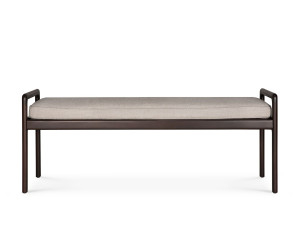 Скамейка из красного дерева и ткани