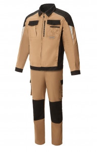 64628 Костюм  NEW 2 бежевый с черным STATUS  Летняя спецодежда  размер 44-46/170-176