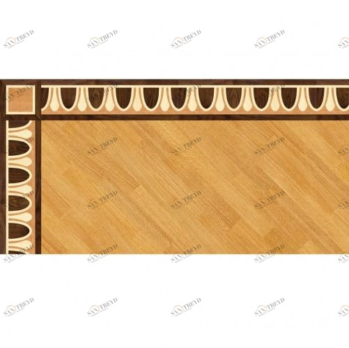 Художественный паркет Da Vinci Паркетный Бордюр 26-012 Орех Европейский (Грецкий) () 1000х200 мм 26011012