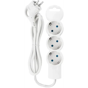 Удлинитель с заземлением Duwi 3 розетки со шторками 3x1.5мм2 1 м