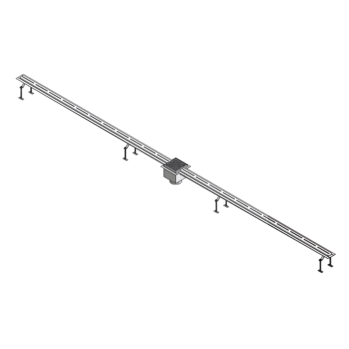 69010 Нержавеющий дренажный канал для бассейна, длина 2 м, AISI 304 SANELA 