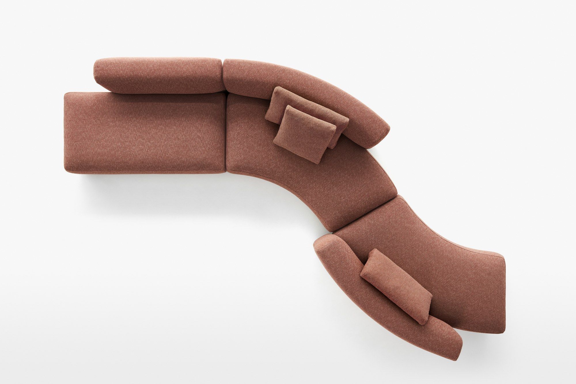 Тканевый изогнутый модульный диван MDF Italia Уютная ARCH-00043698 - Вид №2