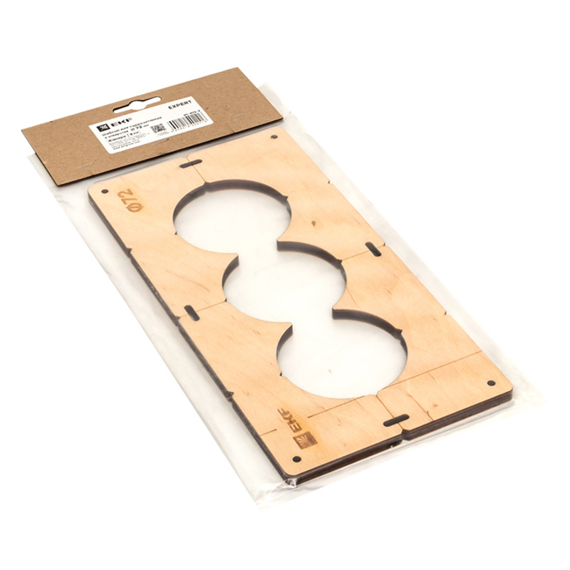 Шаблон EKF для подрозетников 72 мм на 3 поста 87092978 STLM-0073178 - Вид №1