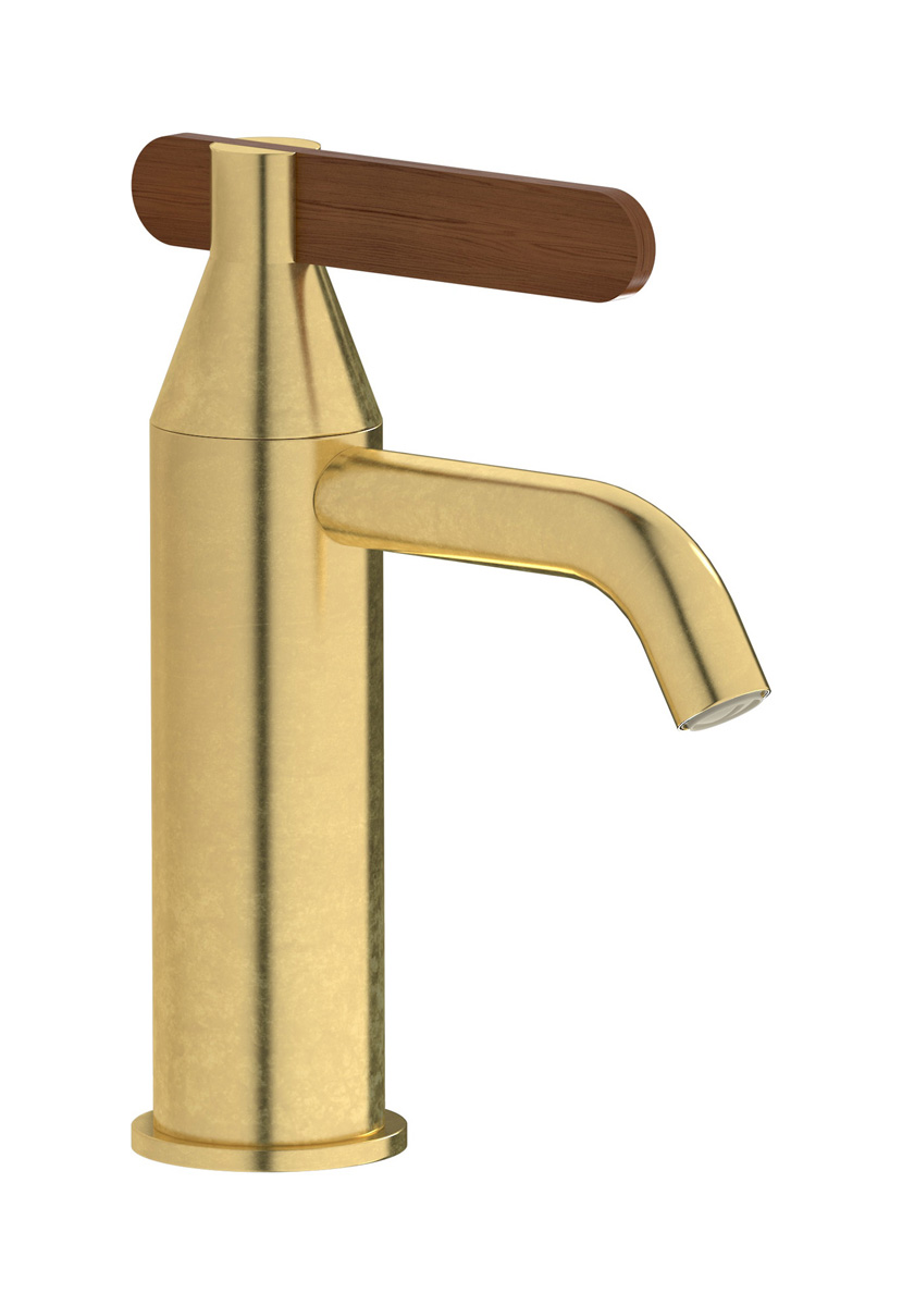 Смеситель для раковины на 1 отверстие в комплекте с донным клапаном WE ARE IB oh300sr Natural Brass Soho