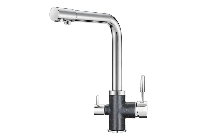 3015, XРОМ/ШВАРЦ (чёрный металлик), СМЕСИТЕЛЬ КУХОННЫЙ GRANULA 3015-ST26 - Вид №1