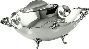 10638862 Schiavon Чаша овальная Schiavon "Барокко" 27Х15см (серебро 925пр) Серебро 925