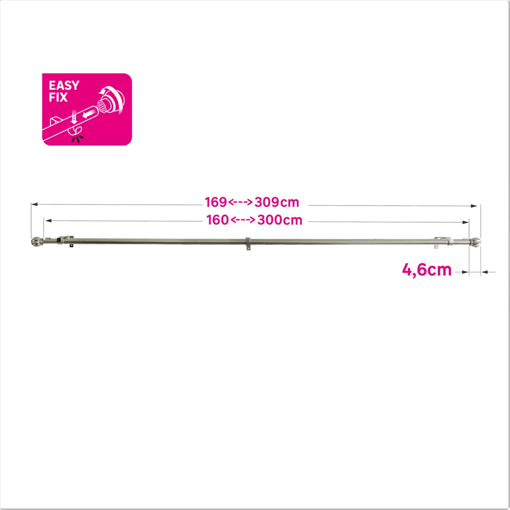 INSPIRE Карниз двухрядный Ikary для многослойных штор 160-300 см 84407323 STLM-0049487 - Вид №3