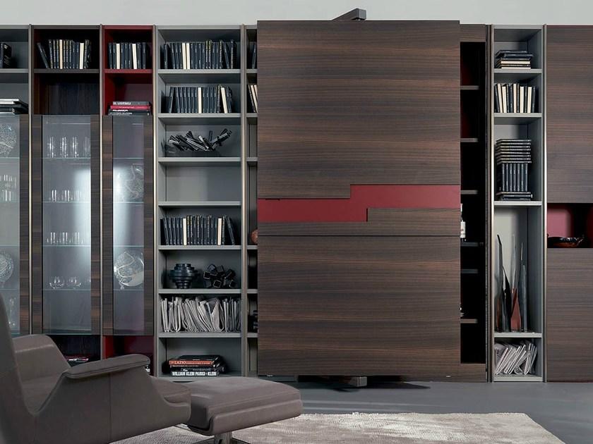 Fimar Книжный шкаф настенный отдельно стоящий с подставкой под телевизор Edis system sun-id-1443964 - Вид №4