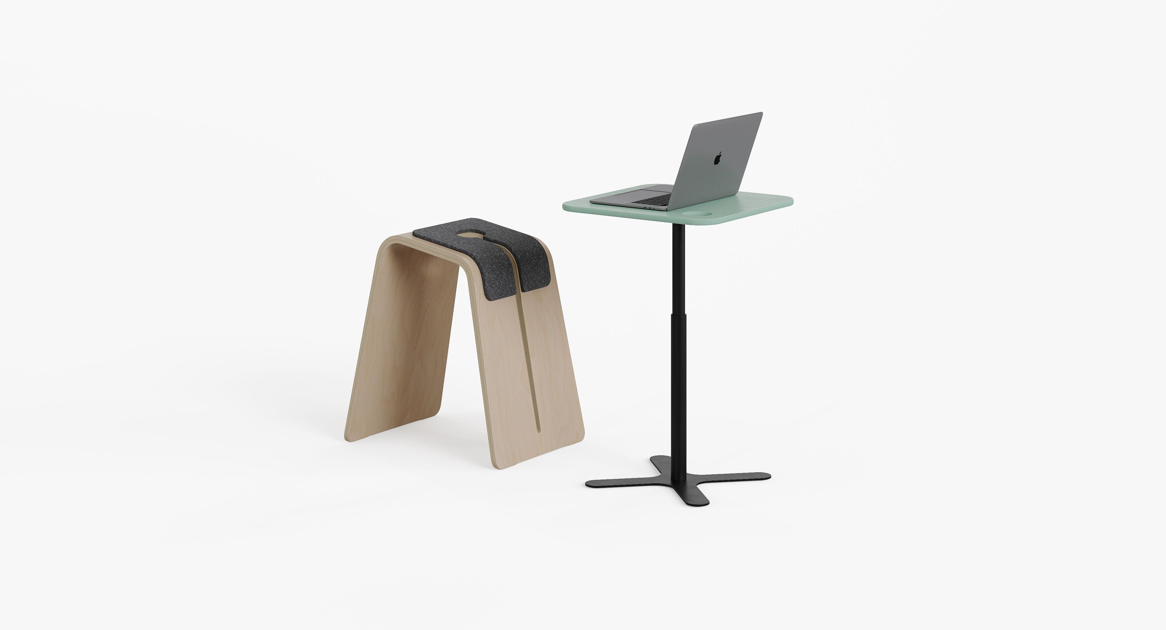 Регулируемый по высоте журнальный столик со спицами RENZ SHOWTIME ARCH-00136471 - Вид №2