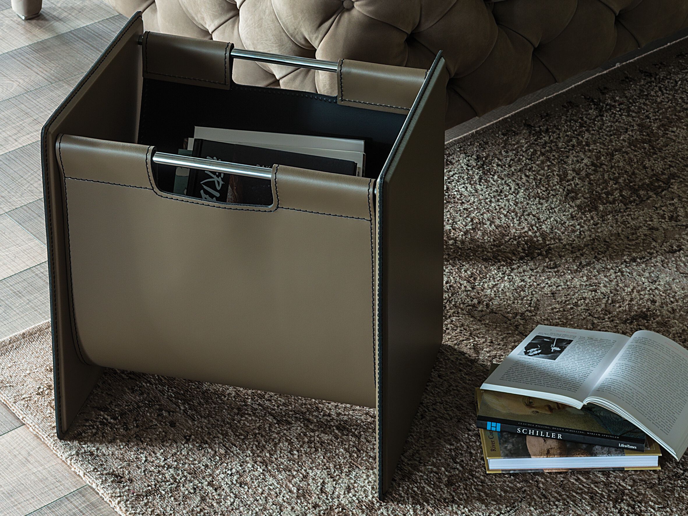 Кожаная стойка для журналов Cattelan italia JERRY ARCH-00136412