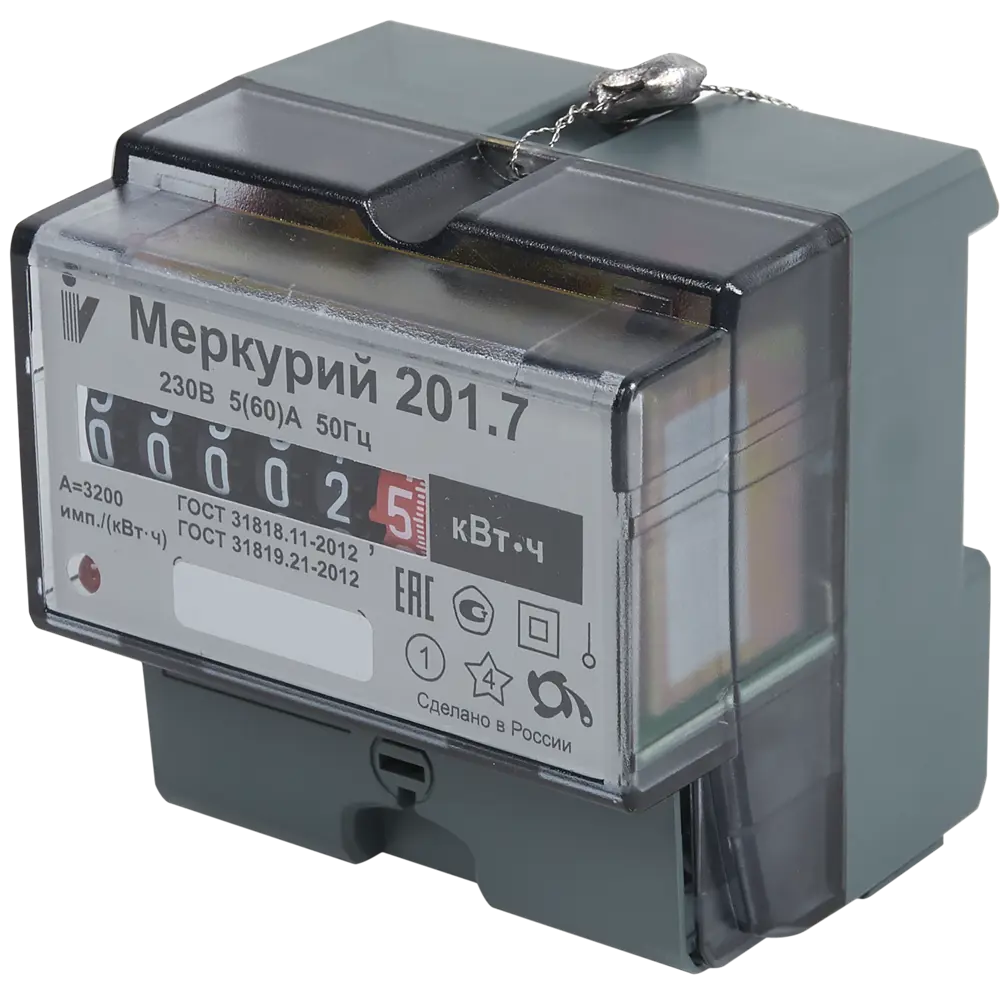 Счетчик электроэнергии МЕРКУРИЙ 201.7 для точного учета потребления 82171221 STLM-0021056 - Вид №1