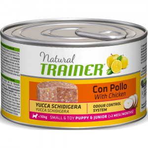 Т0055910 Корм для щенков TRAINER Natural для мелких пород курица конс.150г NATURAL TRAINER