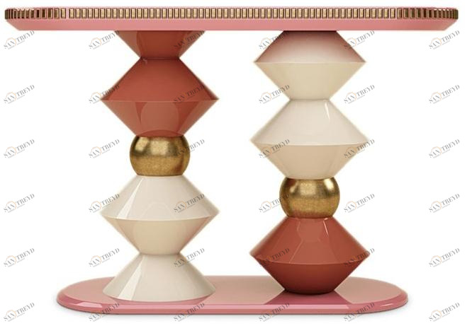 Malabar Овальная лакированная деревянная консоль Cortez sun-id-1409920