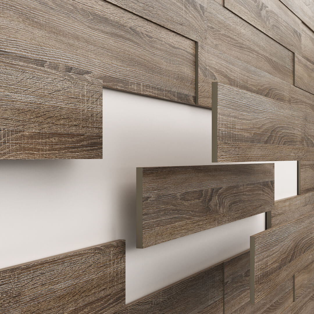 Панели 3D МДФ STELLA Дуб Винтаж (уп-1,13кв.м) Standart STSR-35 - Вид №1