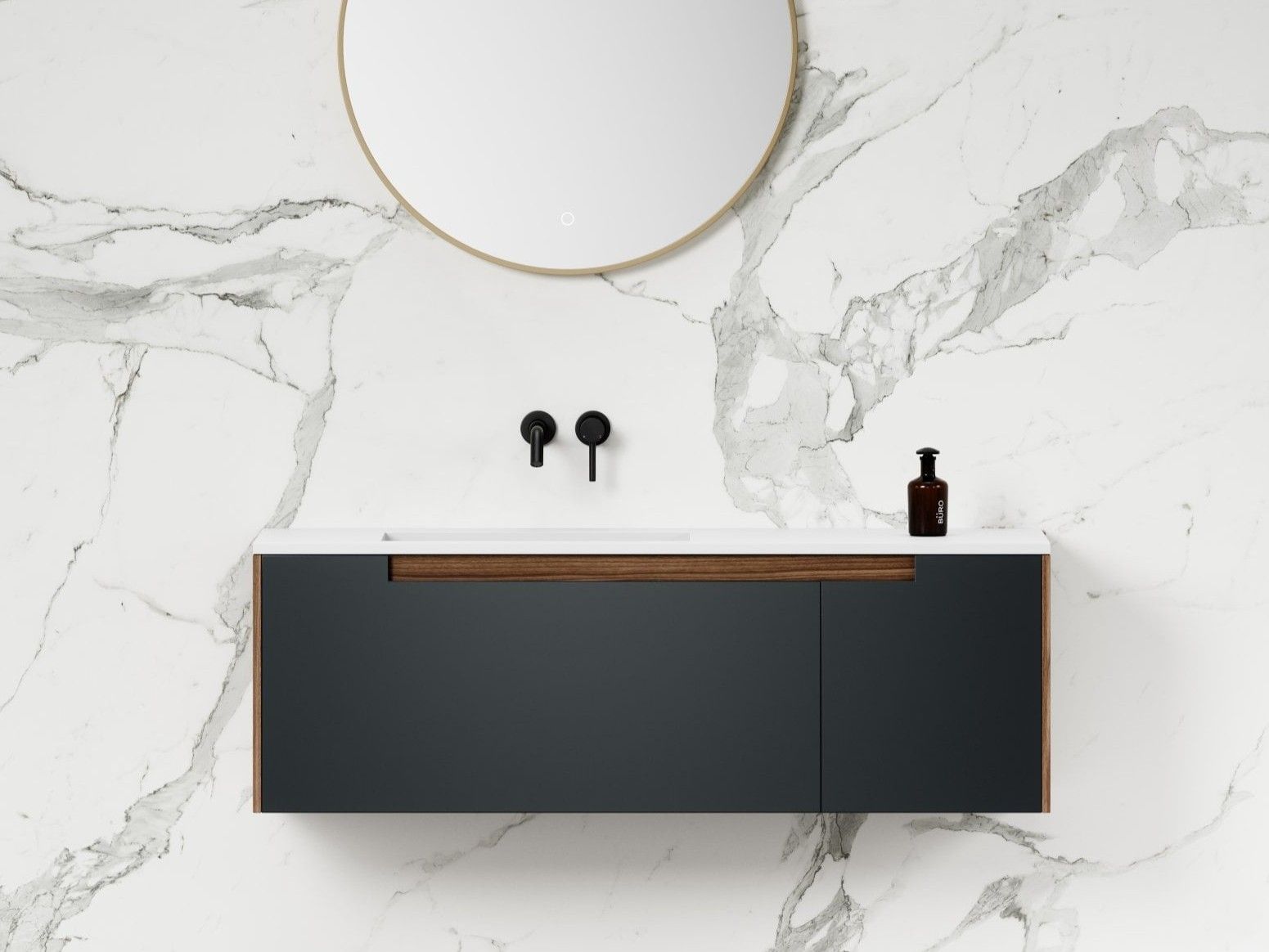 Деревянный подвесной умывальник со встроенным умывальником LUSSO Zotto ARCH-00113979