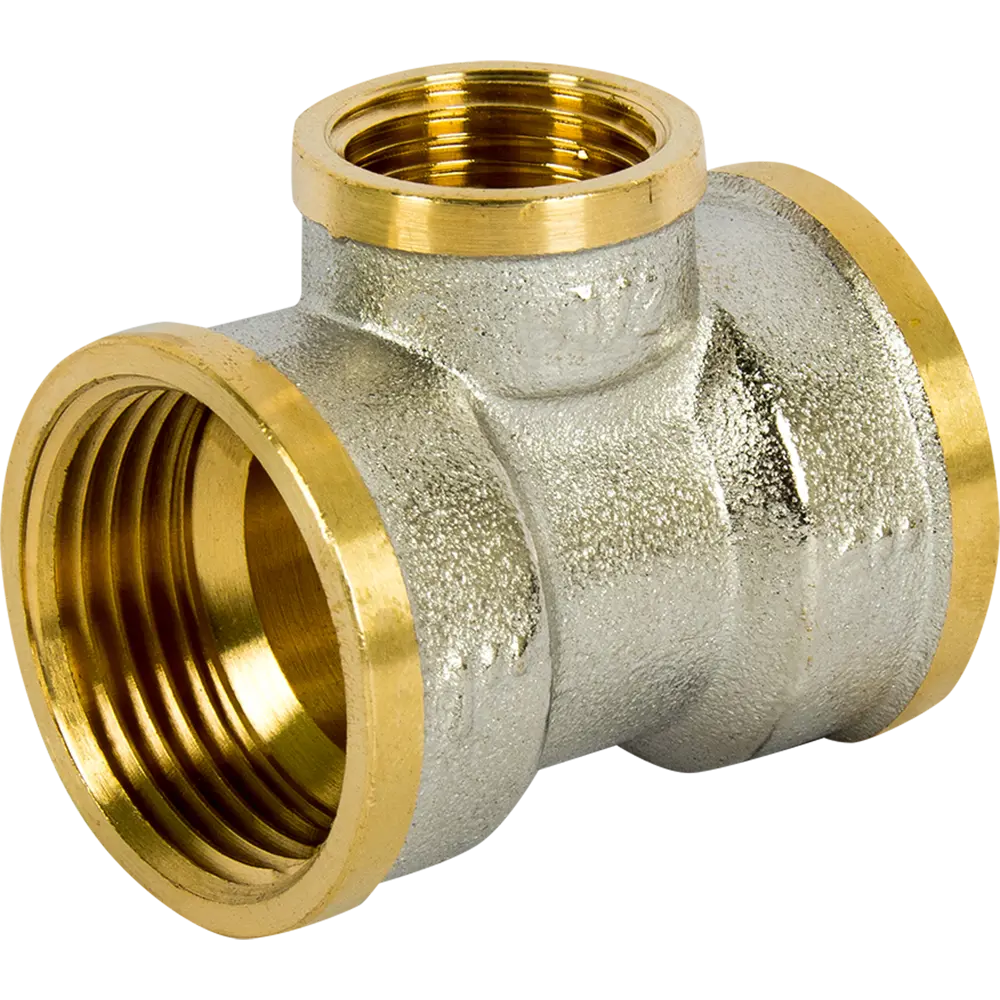 Тройник переходной 1"x1/2"x1" ВР мм никелированная латунь 027-8896 81962347 STLM-2000171 Santreyd 