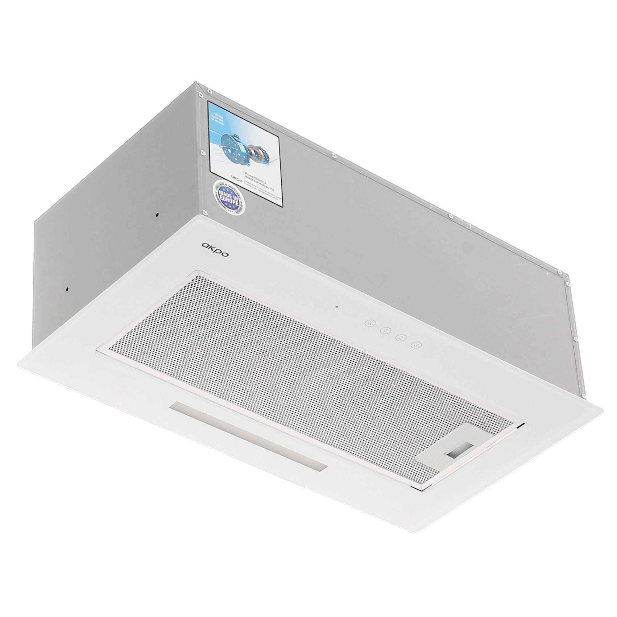 9951214 Вытяжка полновстраиваемая Akpo WK-11 Mio glass белый STDN-0046580
