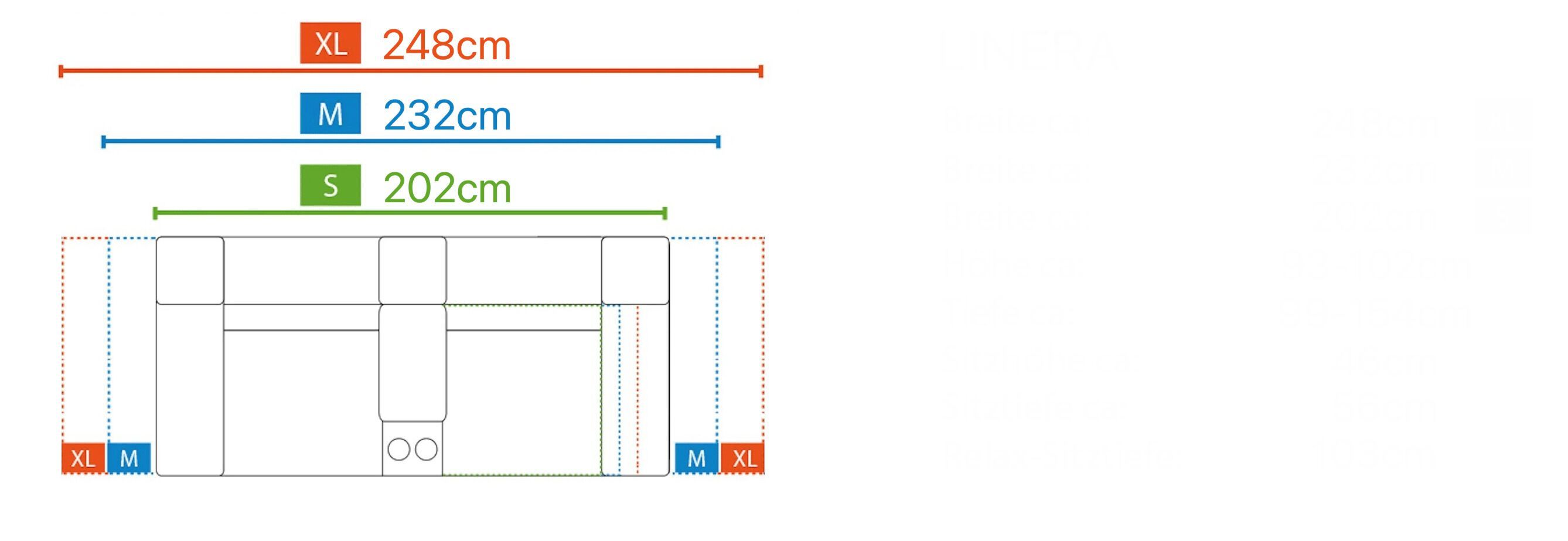 2 местный домашний кинотеатр кожаный диван Sofanella Linera Kino ARCH-00124340 - Вид №6