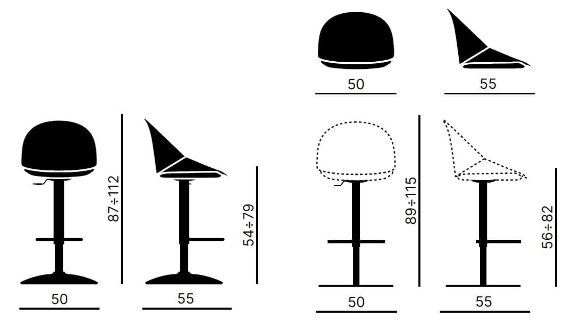 Высокий стул с подставкой для ног Kastel Kross ARCH-00129027 - Вид №1