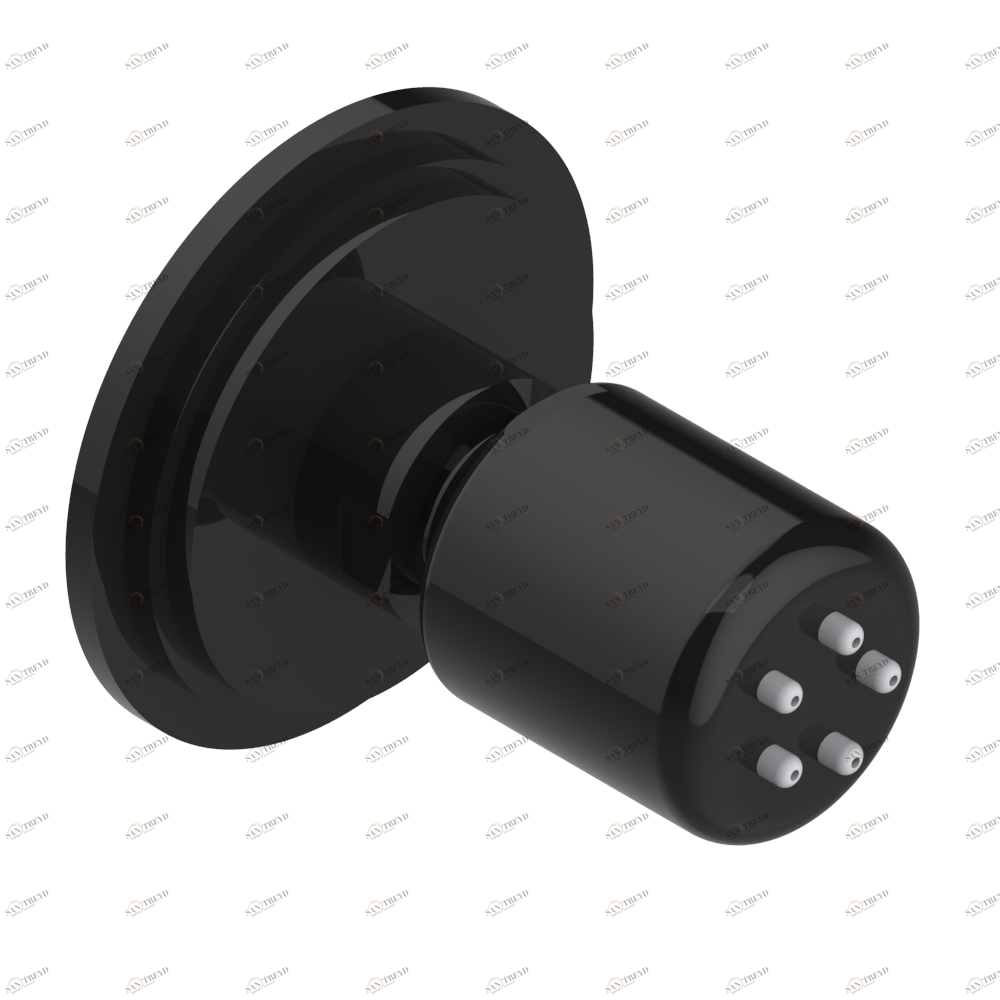 G2M-290/B Форсунка гидромассажная встраиваемая в стену 1/2" с защитой от жёсткой воды Thg-paris Faubourg - чёрный фарфор - с рукоятками Покрытие PVD бронза G2M 290/B CAT.F