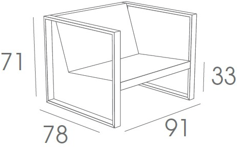 FueraDentro Садовое кресло из батилина® Cima lounge sun-id-1507825 - Вид №3