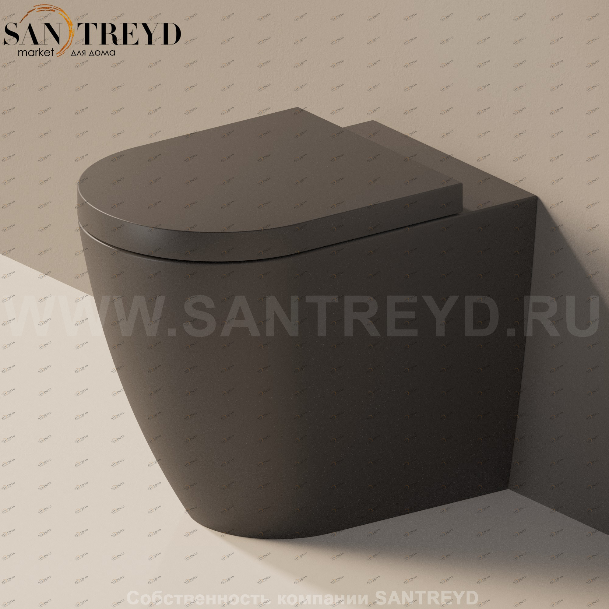 LK117RG7006 Приставной унитаз напольный Черный Ceramica Flaminia Link Италия