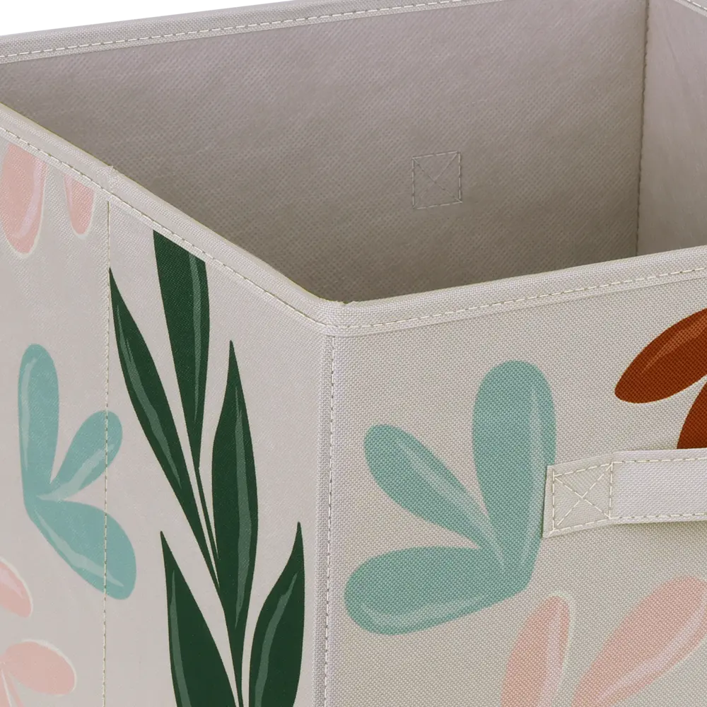 89357882 Короб-органайзер Листья 31x31x31 см полиэстер разноцветный SPACEO STLM-1576296 - Вид №3