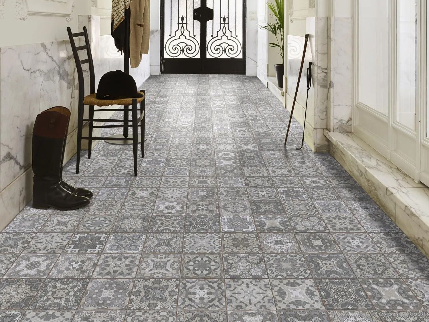 Нескользящий виниловый пол с цементным эффектом BEAUFLOR Elite ARCH-00146106