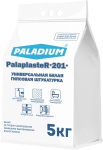 PL-201B/5 Штукатурка гипсовая БЕЛАЯ PalaplasteR-201, 5 кг Paladium