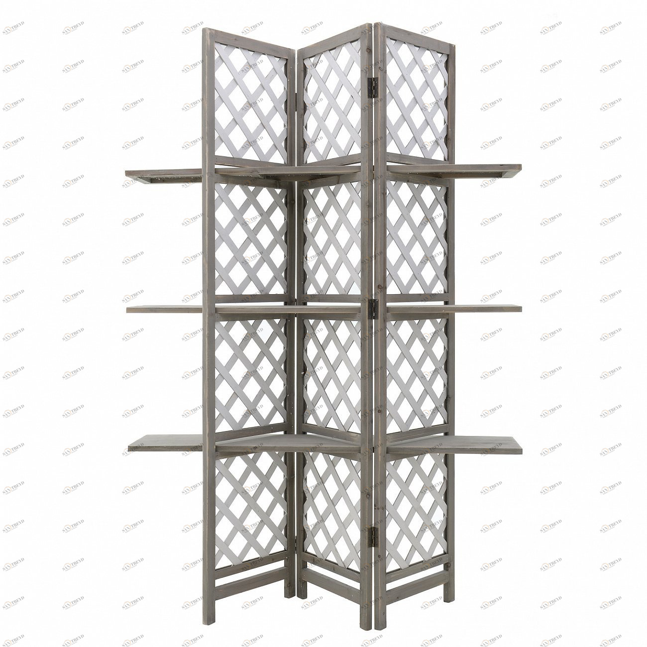 Ширма-стеллаж деревянная с полками TO4ROOMS  00-3839223 Бежевый 