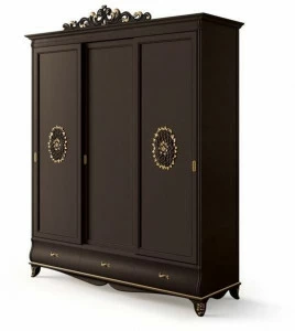 Carpanese Home Деревянный шкаф с раздвижными дверцами и комодом Heritage 6276