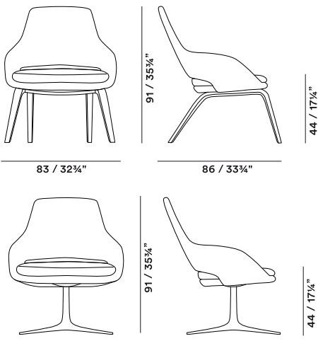 JESSE Кресло из ткани с подлокотниками Captain lounge sun-id-1500420 - Вид №2