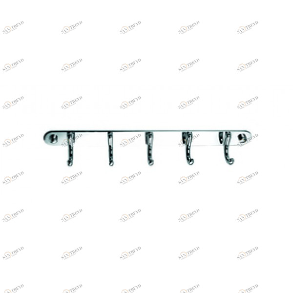 Планка настенная узкая 5 крючков RUSH Bianki 76253 sun-id-561755