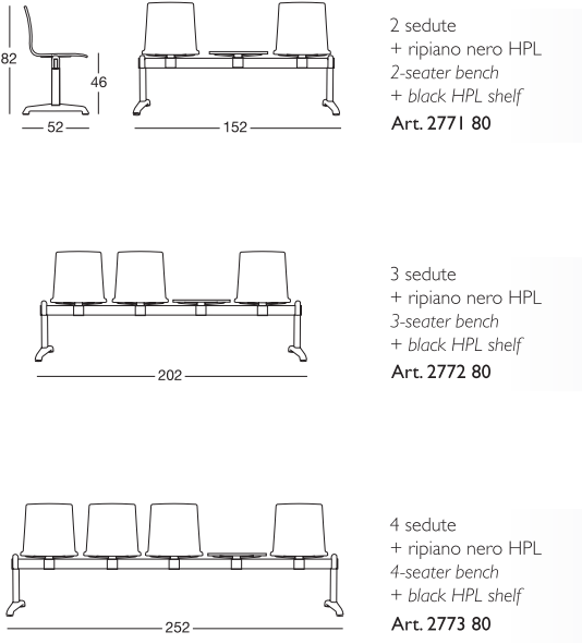 SCAB DESIGN Сиденье на балке перекрытия из технополимера Alice sun-id-1479335 - Вид №2