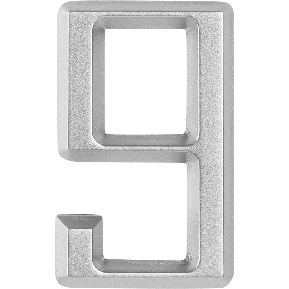 Самоклеящаяся цифра 9 Larvij в стиле хром для маркировки помещений 18284654 STLM-0010201