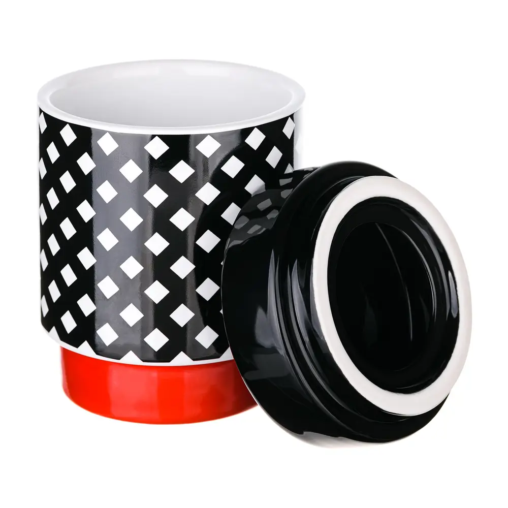 Контейнер для ватных палочек Moroshka Memphis цвет чёрный/белый/красный STLM-2013167 - Вид №2