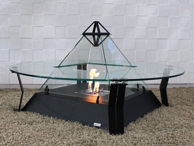 Отдельно стоящий камин с панорамным стеклом bioKamino CRYSTAL LOUVRE ARCH-00138063 - Вид №7