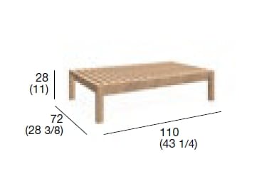 Прямоугольный садовый стол из тикового дерева RODA сеть ARCH-00085230 - Вид №2