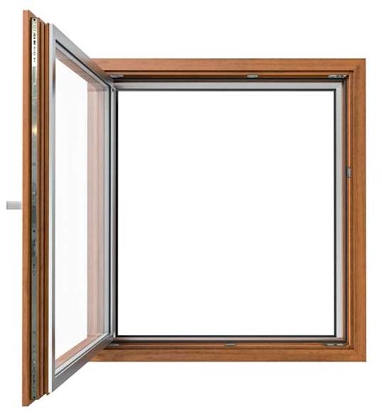 COCIF Распашное окно с терморазрывом из алюминия и дерева Invisible sun-id-1423579 - Вид №1