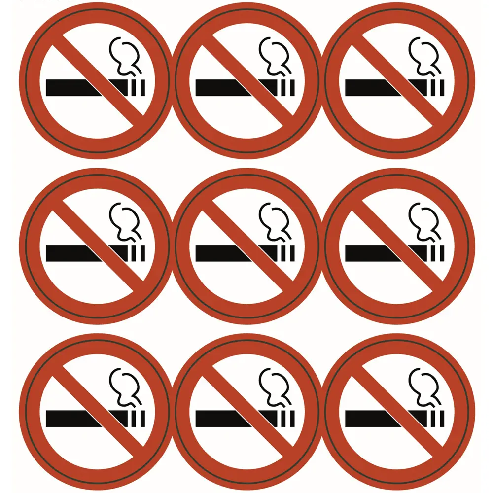 Набор наклеек "Не курить" DUCKANDDOG STLM-2083209