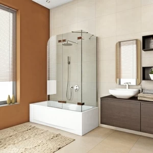 Шторка на ванну 190x160 GV-863CP прозрачное стекло 6 мм GUTEWETTER TREND PEARL