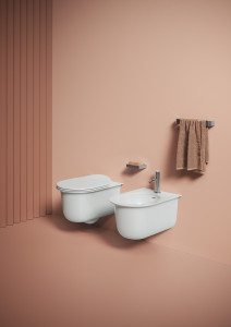 Керамическое подвесное биде с переливом