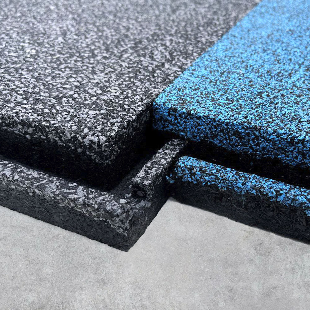 Плитка с соединением "Язык-паз" серая. Резиновое покрытие ЭКОПРОФИТ ПСЕ001 - Вид №3